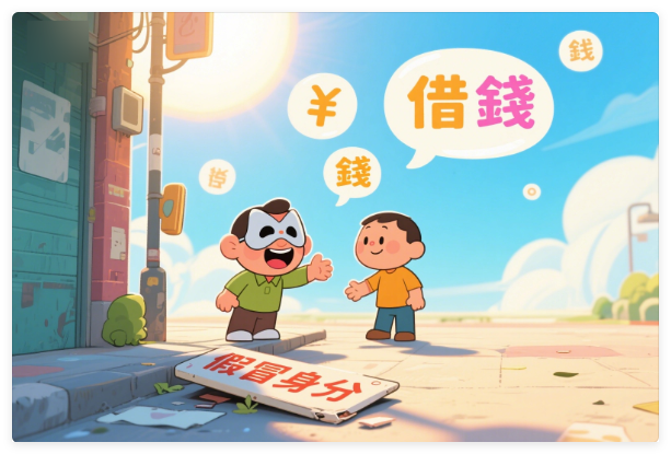 假冒身分到處借錢不還